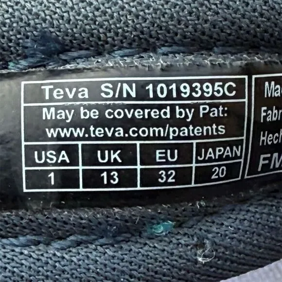 Teva Kids' Adventure Sandals Size 1 Multicolor Water-Friendly Sport Sandal - Picture 8 of 10